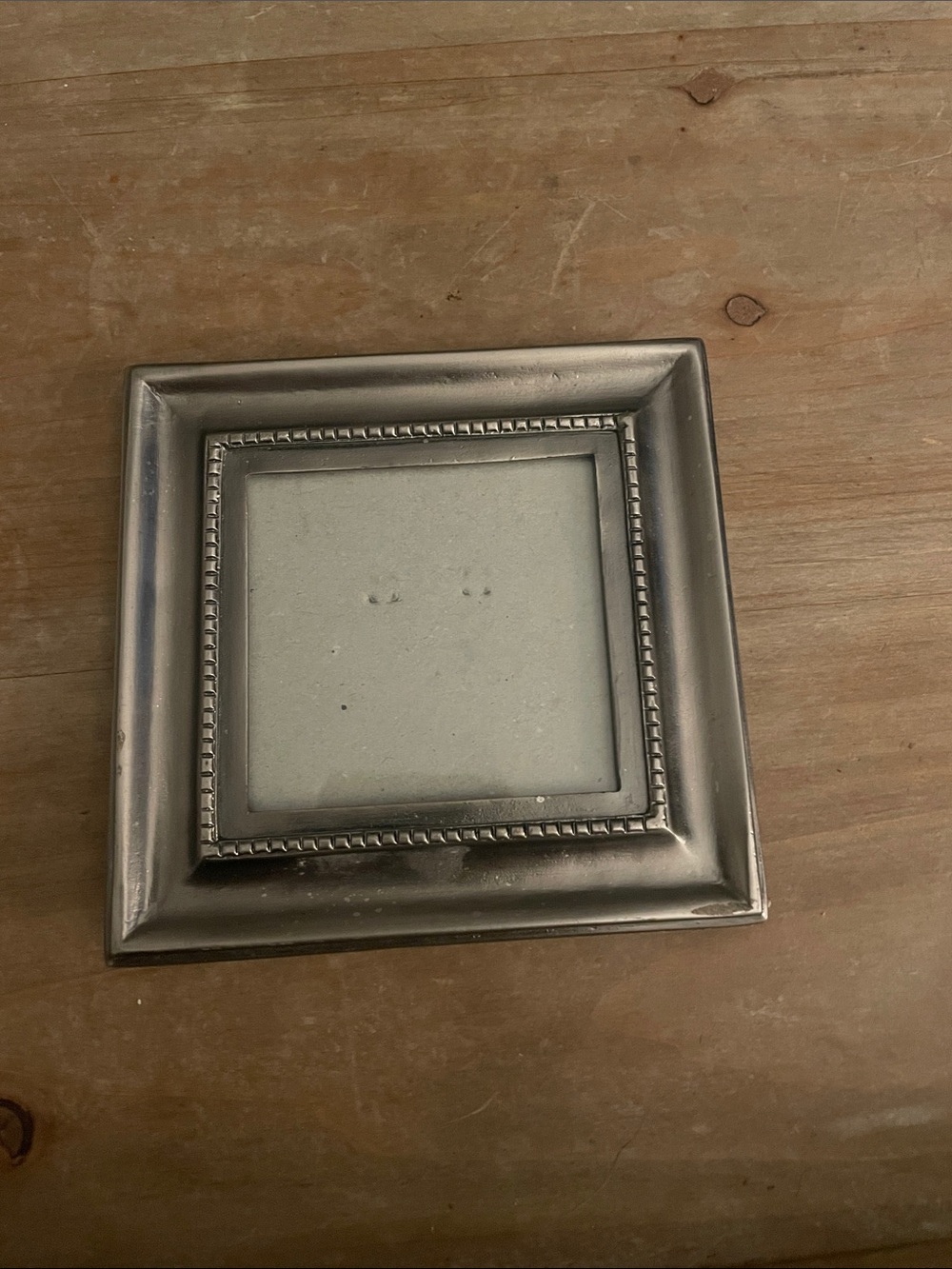 AE Williams Collection Pewter 5x5 Classic Beaded Square Picture Frame
